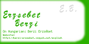 erzsebet berzi business card